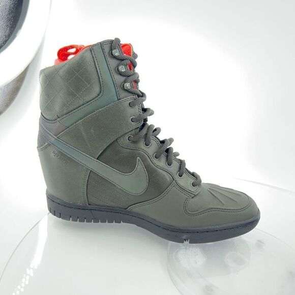 Nike Dunk Sky Hi Hidden Wedge Sneaker boot 2.0 Women Size 9 Green Water Repel - Picture 11 of 16